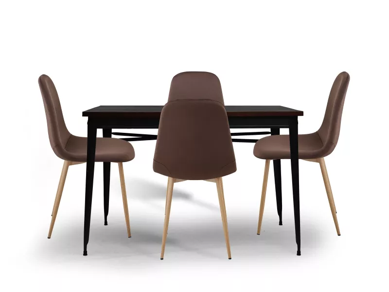 Daisy 4 Seater Dining Table with Joey Brown Chair